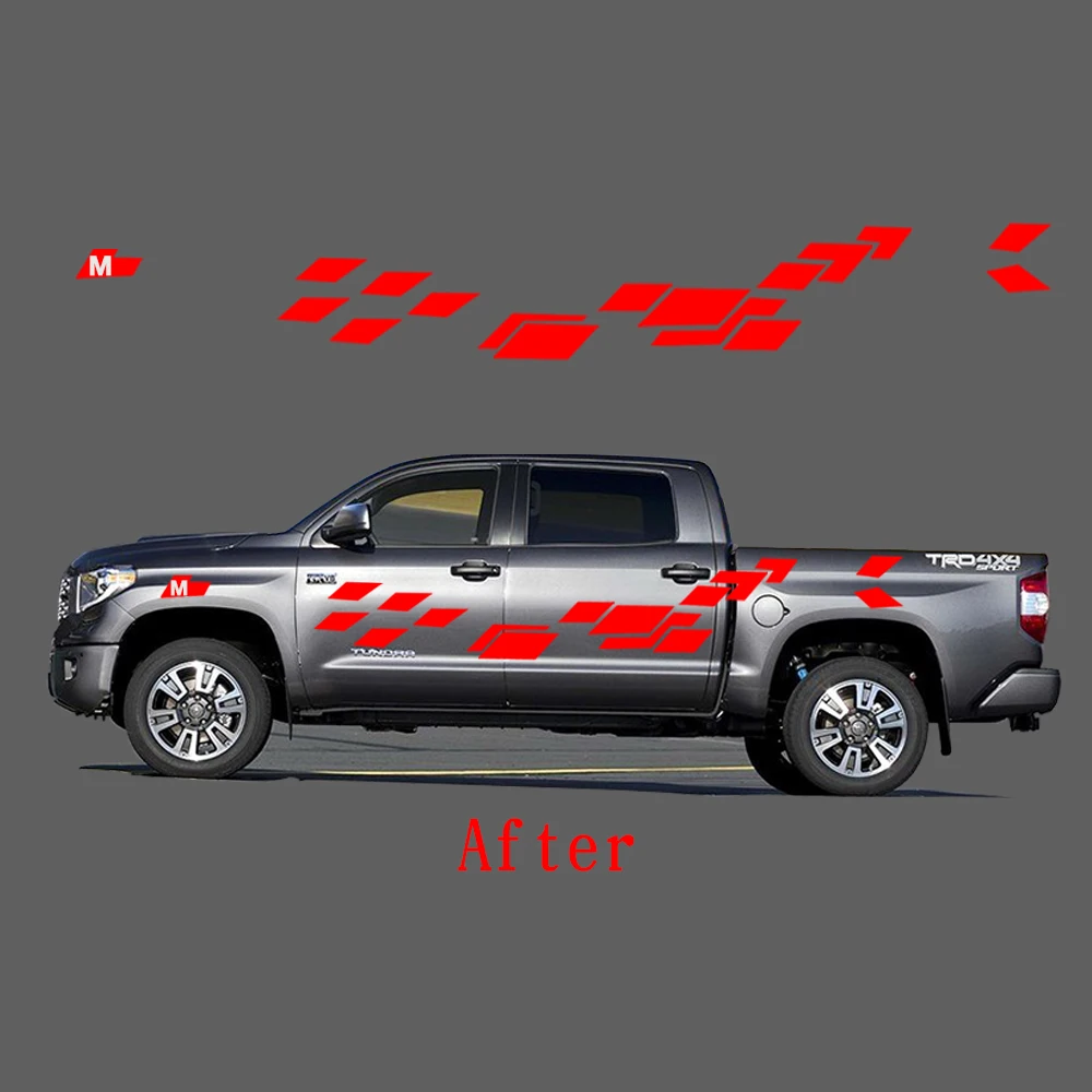 Новая индивидуальная Автомобильная наклейка для VW Amarok, забавные DIY наклейки для автомобиля, наклейки для стайлинга автомобиля, 2 шт., лаконичный узор в виде сетки, автомобильные аксессуары