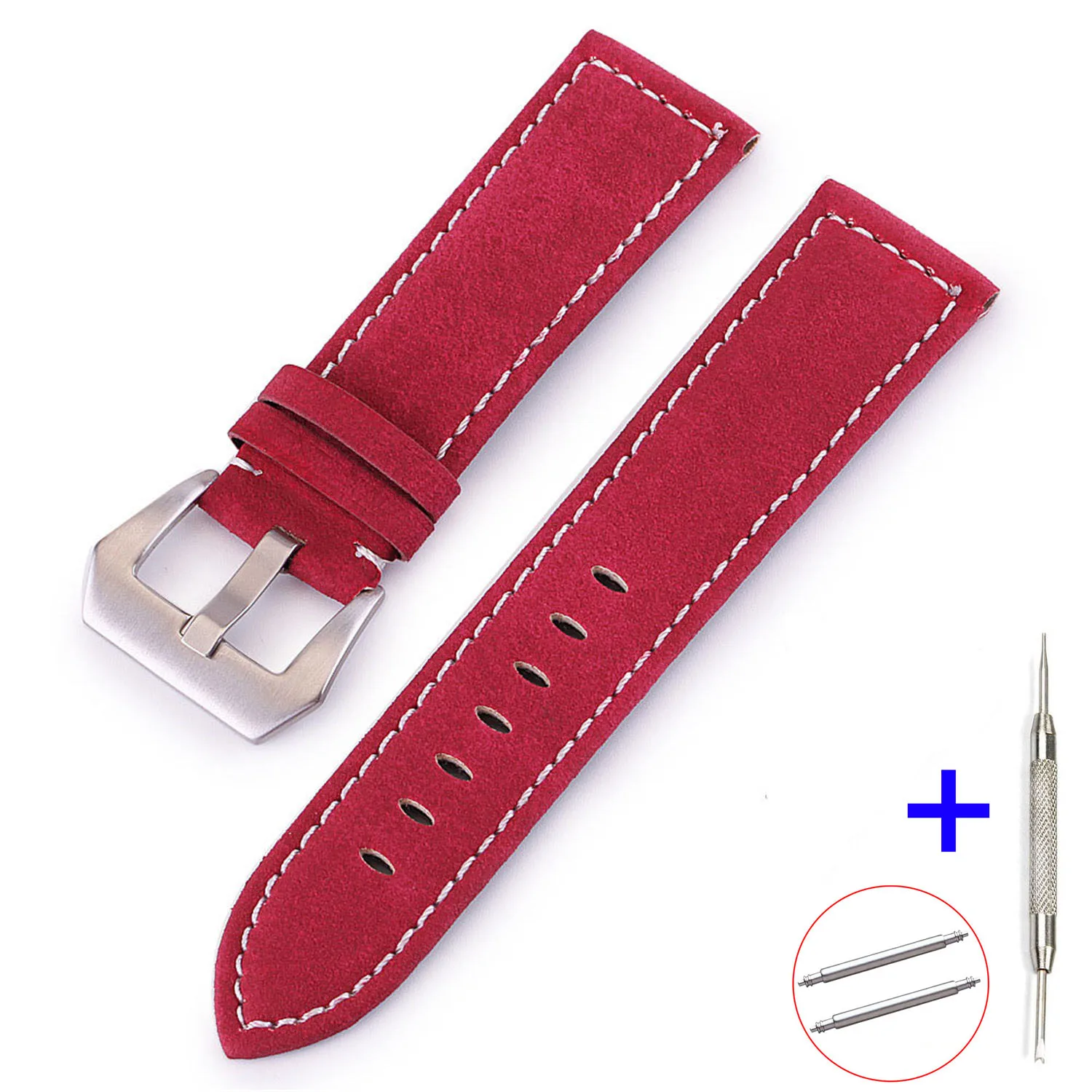 Красный 22 мм Amazfit ремешок для Xiaomi Huami Amazfit Pace Stratos 2 ремешок кожаный ремешок браслет Amazfit 2 ремешок для samsung gear S3 - Цвет ремешка: Красный