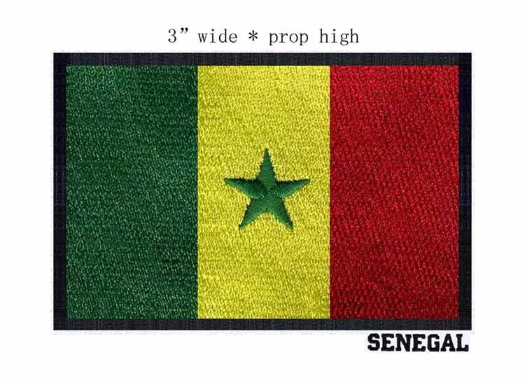 Вышивка с флагом в Сенегале пластырь 3 &quotшироким художественным рисунком/речным