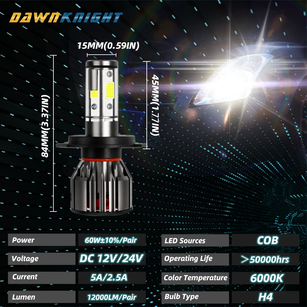 4 стороны H7 светодиодные лампы 9005 9006HB4 H8 H9 H11 H7 Светодиодная лампа 12000LM 6000K турбо-охлаждения автомобиля светодиодные фары 360 градусов ОСВЕЩЕНИЕ