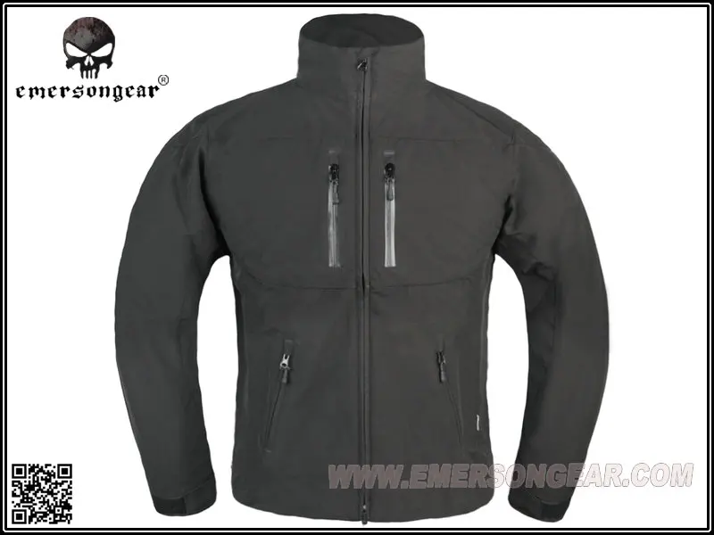 BLACK Emersongear флисовая куртка пальто дышащий пот Emerson открытый светильник военный Осень Зима ветровка куртка - Цвет: BLACK