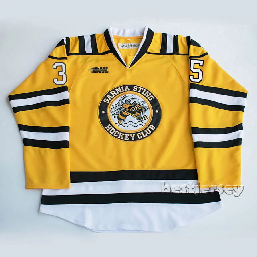 Kowell Сарния Стинг #35 Никита korostelev прошитой Хоккей Джерси|stitched hockey jerseys|hockey jerseysarnia