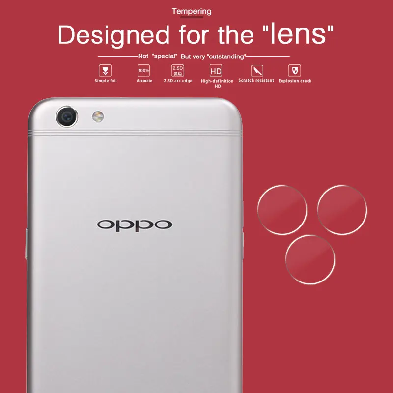 High Quality Camera Lens Tempered Glass For Oppo R9s Plus 6 in Fingerprint Back Transparent Protector Film | Мобильные телефоны и