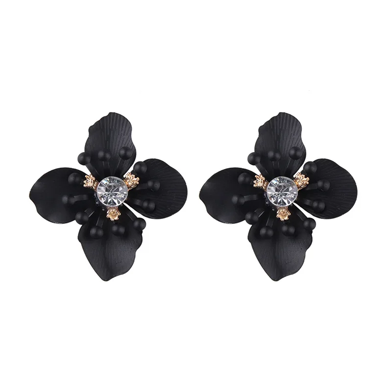 DiLiCa Cute Flower Statement Earrings Women Female Korean Trendy Alloy Jewelry Earring pendientes | Украшения и аксессуары