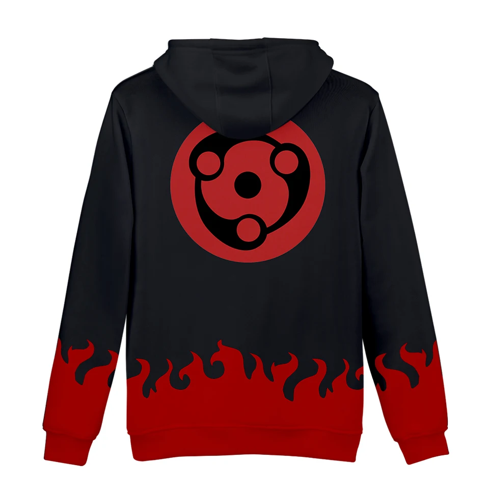 Naruto clothes Uchiha Sasuke juvenile cos hot autumn and winter hooded sweatshirt coat unisex couple love parent-child | Мужская одежда