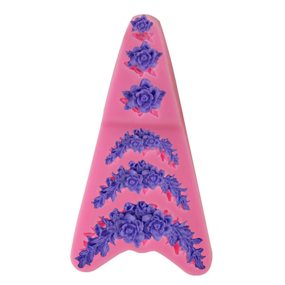 Творческий розы гирлянда силиконовые формы для выпечки тортов и пирожных