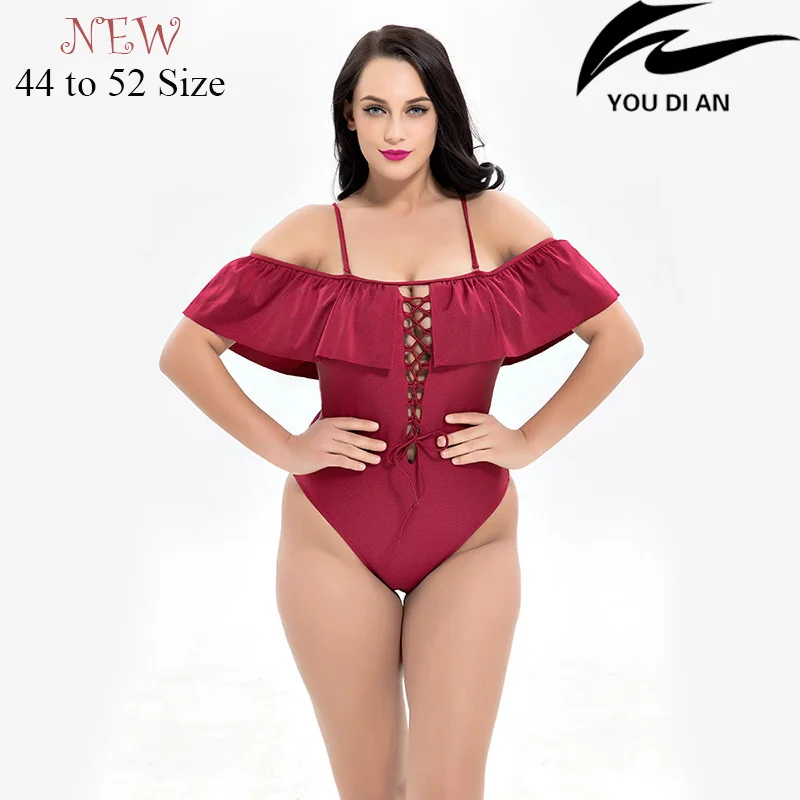 2018 Твердые Цельный купальник размера плюс купальники России купальный костюм