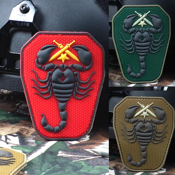 Скорпион блок военная армия тактические ПВХ резиновые нашивки для одежды