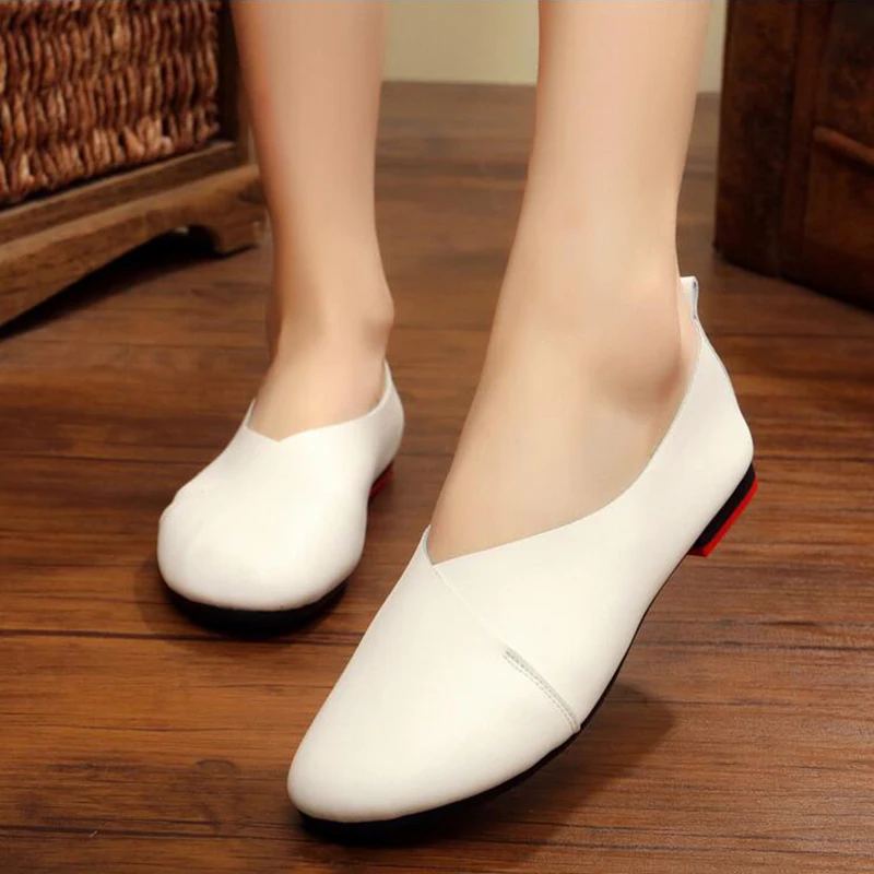 Женские туфли ручной работы из натуральной кожи размеры 34 43|flat shoes|genuine leather women