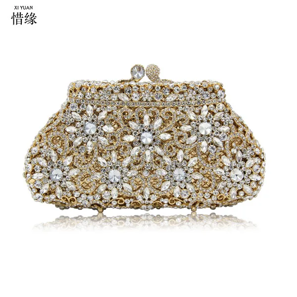 Брендовые модные дизайнерские вечерние сумки XIYUAN Minaudiere с бисером для женщин