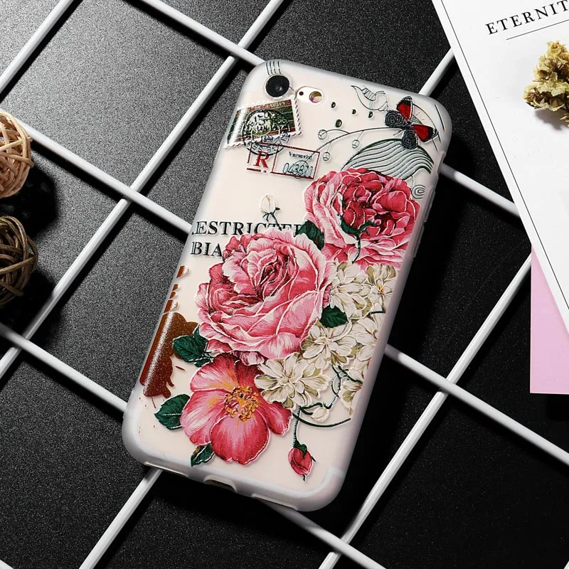 3D рельеф чехол для iPhone 6 s Мягкий защитный Вернуться ТПУ 5 5S 6s Plus X XS Max XR телефон