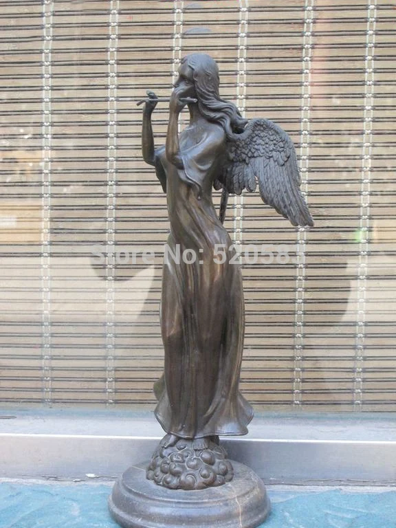 15&quotGreek myth Bronze Art Statue The winged angel musical conductor sculpture | Дом и сад