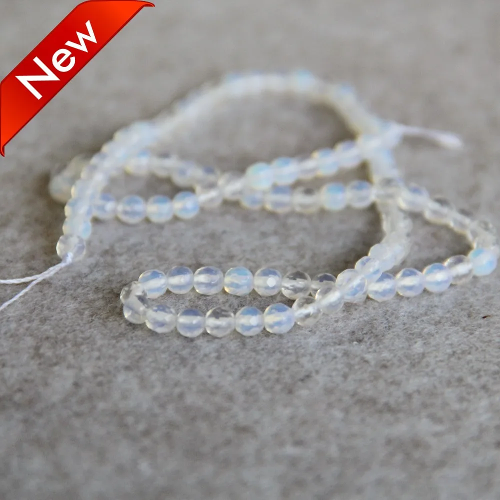 (Минимальный заказ 1) 4 мм граненые из Шри-Ланки натуральный лунный камень круглые