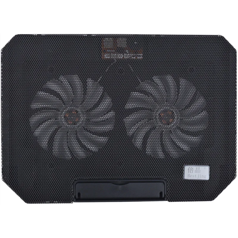 Bestjing Laptop Cooling Pad 11-15.6 inch Notebook Cooler Stand Steel Mesh Panel with 2USB Fans Type-c to USB Cable Drop Shipping |