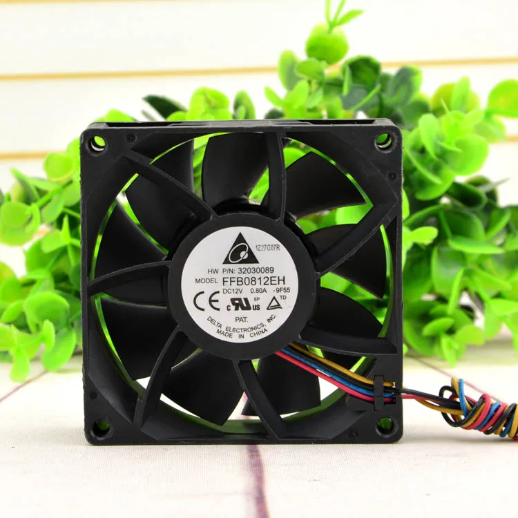 DC 12v шарикоподшипник Вентилятор охлаждения FFB0812EH 8025 80 мм 0.80A высокая скорость CFM