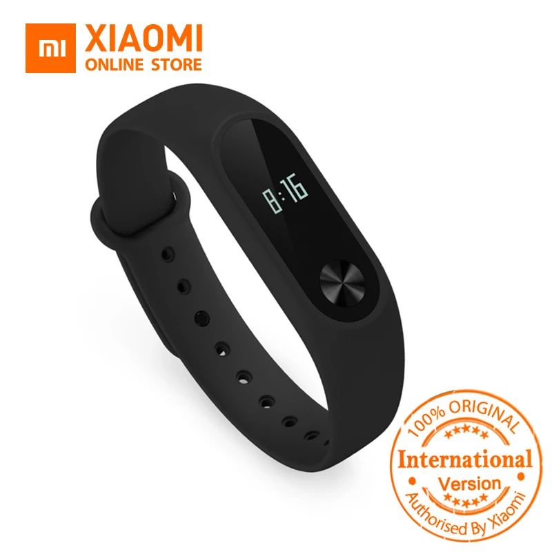 Глобальная версия Xiaomi mi Band 2 band фитнес трекер пульсометр и Oled дисплей Смарт 20 дней - Фото №1