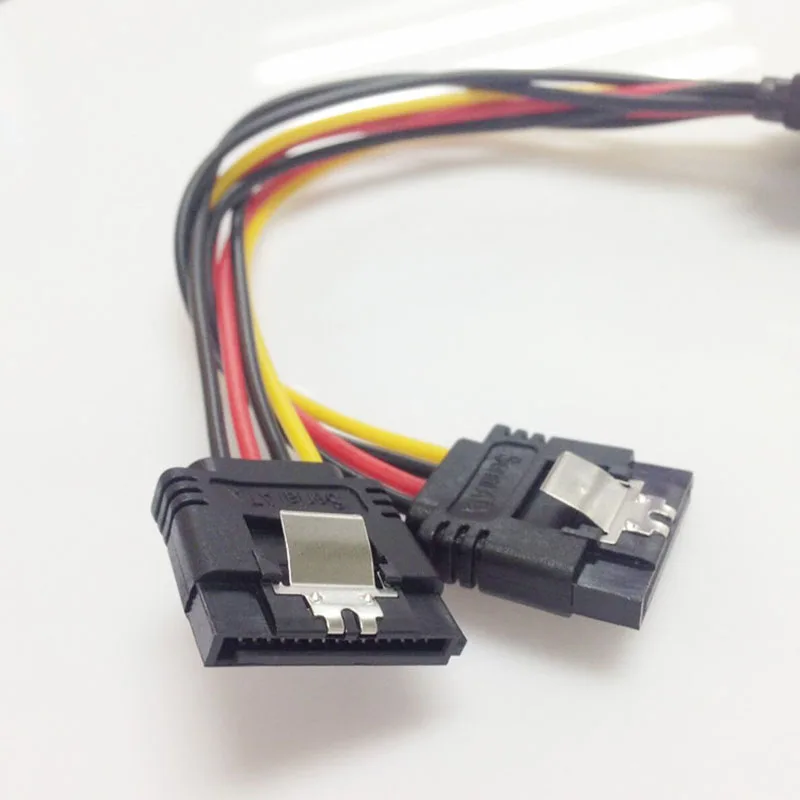 SATA 15 Pin Male To 2 Female кабель питания HDD Y сплиттер универсальный разъем адаптера |