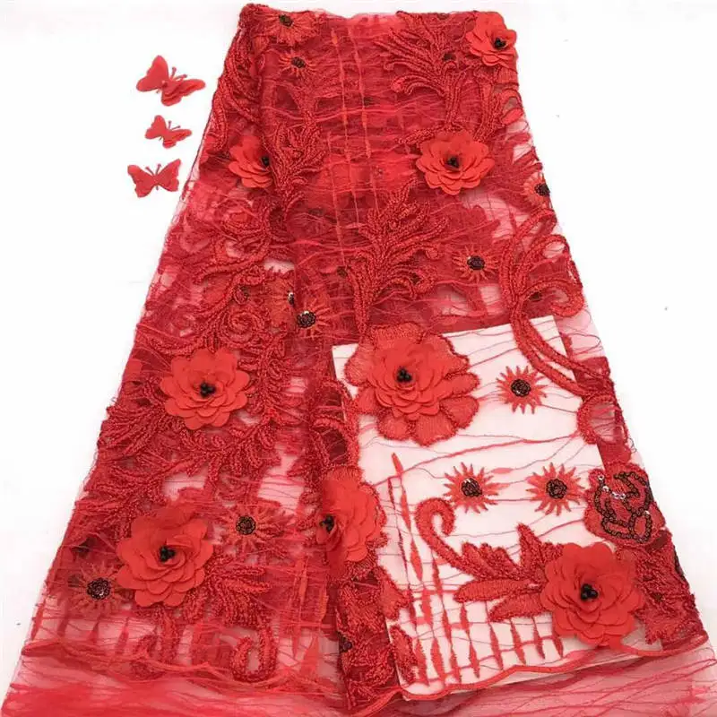 2018 New Design Sky Blue France Tulle Lace With 3D Appliqued Fabric High Quality Latest African Noble Fab | Дом и сад