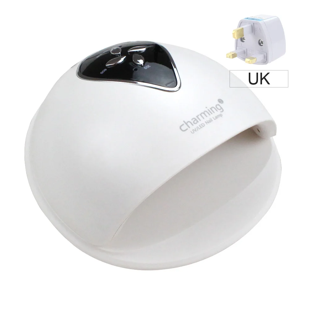 NOQ SUN Max48W УФ светодиодный светильник для ногтей 24 светодиодный s лампы для маникюра машина для маникюра Лак Гель Сушилка для ногтей для отверждения лака - Цвет: White-UK