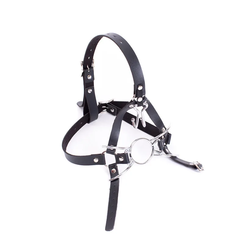 Высококачественная кожаная сбруя паук о оральное кольцо кляп для рта с крючок