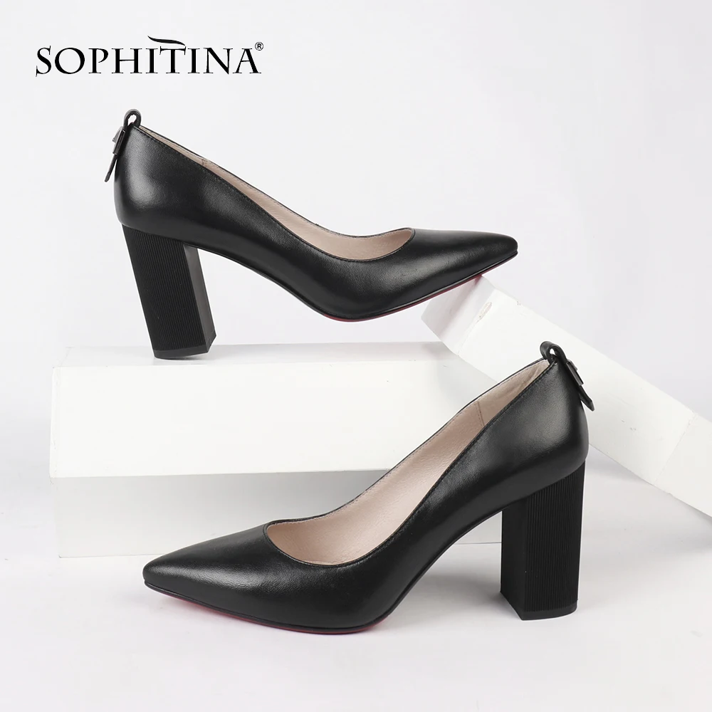 SOPHITINA/Элегантные женские туфли высокого качества из натуральной кожи внутри -