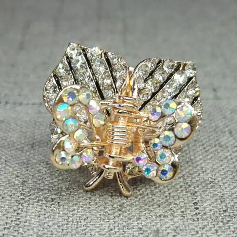 2017 розовое золото украшения для волос коготь аксессуар на голову со стразами с