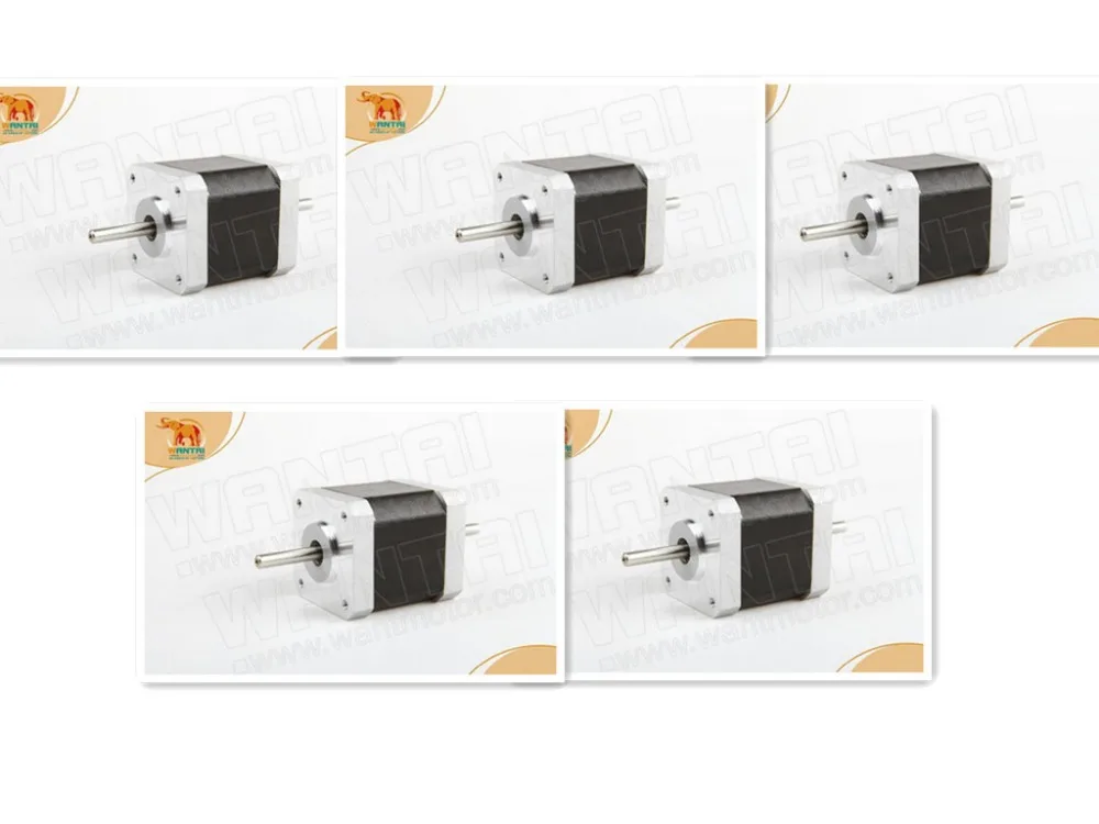 

3D принтер Nema17 с двумя валами 42BYGHW811B, 0,48 нм (70 унций-дюйм), 48 мм, 3,1 А, В, мини-роутер с ЧПУ, Роботизированный шаг, бесплатная доставка, 5 шт.