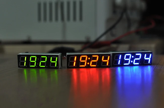 DIY части автомобиля цифровые часы трубка Цифровой Таймер Светодиодные термометр