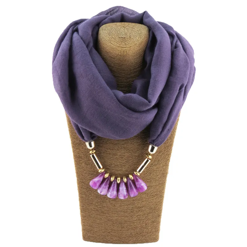 Ahmed Fashion Jewelry Resin Water Droplets Pendant Bali Yarn Scarf Necklace For Women New Statement Necklaces Collier Femme | Украшения и