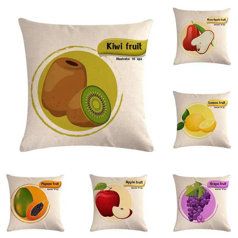 

Creative Fruit Cushion Cover Avocado Throw Pillow Cotton Linen Sofa Car Custom Pillow Case Home Wholesale Dropshipping ZY1045