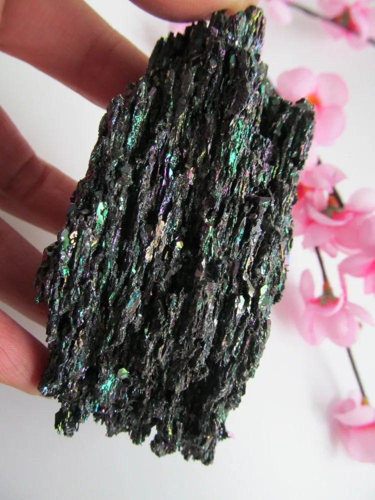 Натуральный Цветной карбид кремния цветной руды украшение минеральный образец