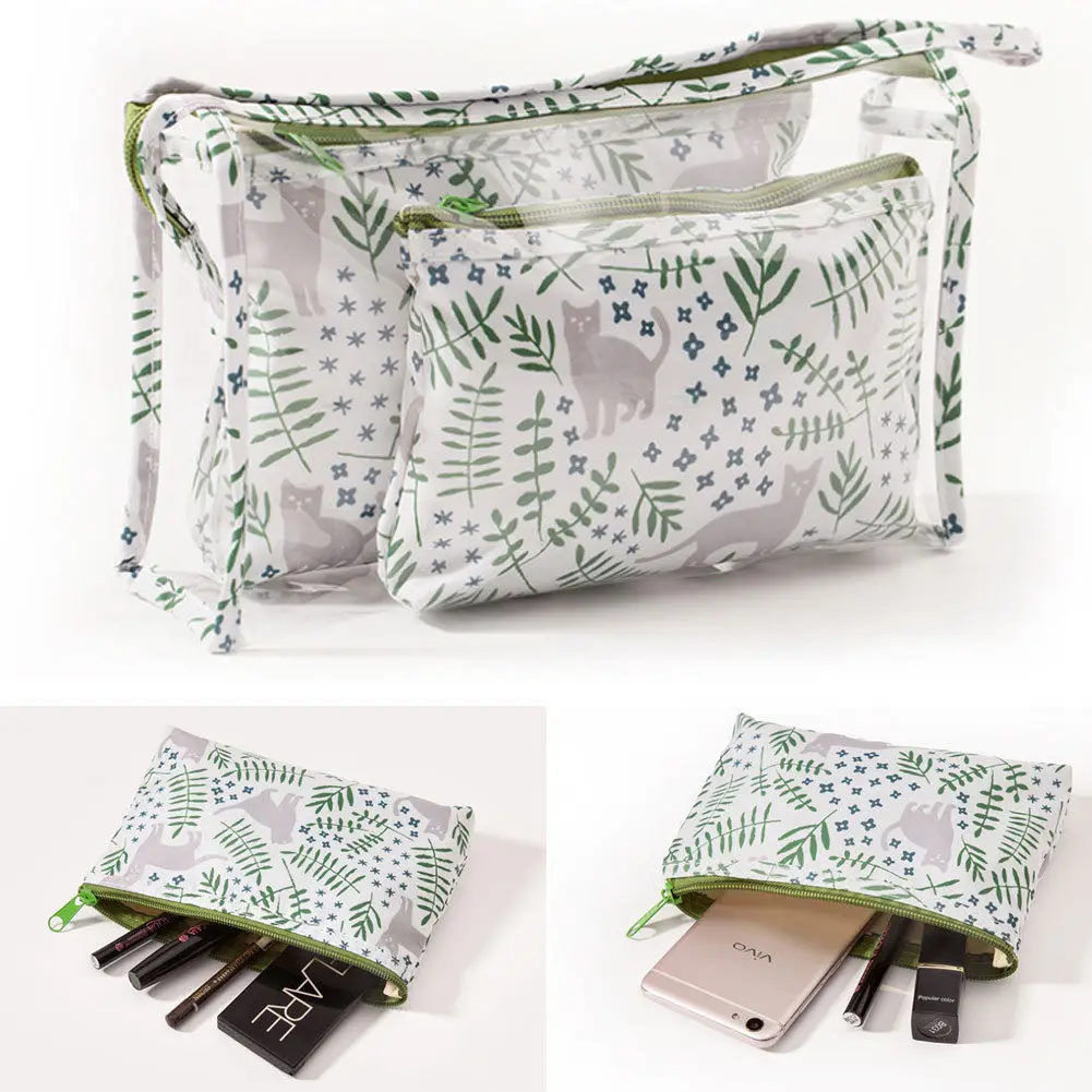 2019 новый набор из 3 предметов косметический прозрачный ПВХ водонепроницаемый