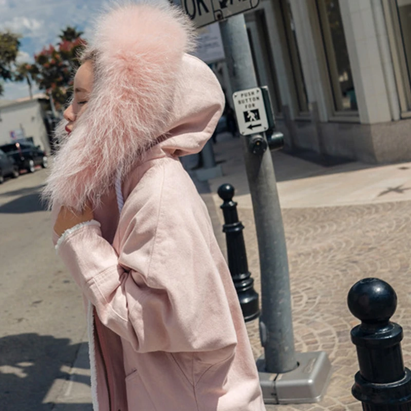 Свободные теплые меховые куртки с капюшоном 2017 новые зимние женские модные