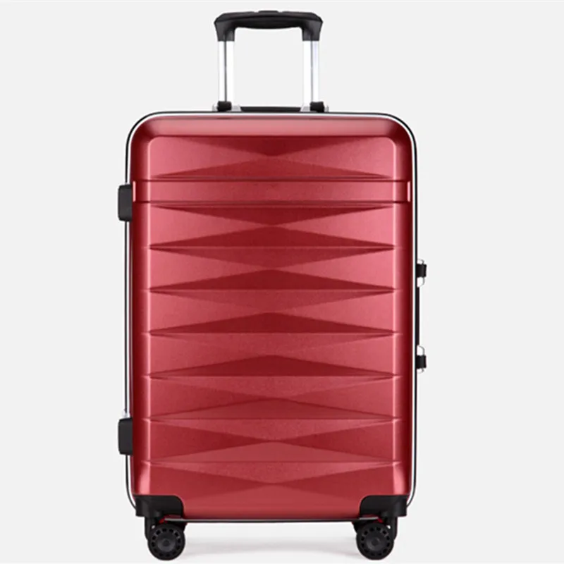 Men women travel trolley case suitcase bags student shipping box aluminum frame universal wheel ABS PC luggage bag 20 24 inch
