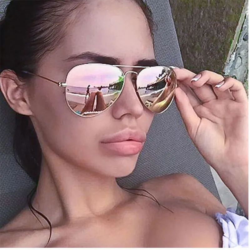 Зеркальные Солнцезащитные очки модные женские пилота сексуальные Gafas Oculos De Sol
