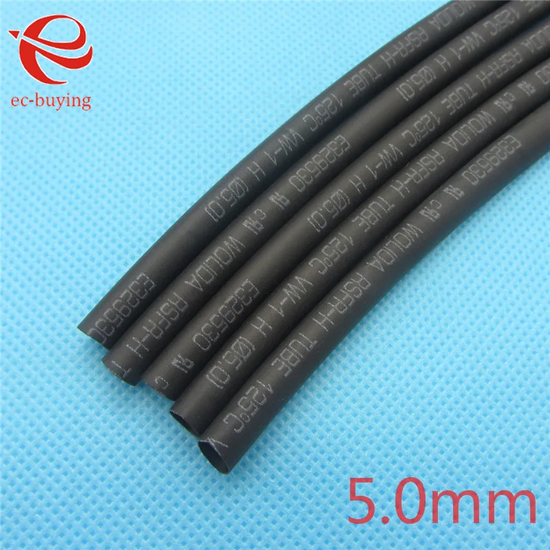 1 м термоусадочные трубки Изоляции оплетку термоусадочная трубка 125 Цельсия