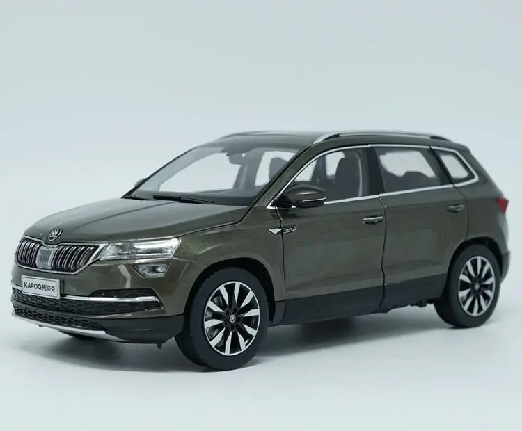 1:18 литая модель для Skoda KAROQ Sportline коричневый внедорожник игрушечный автомобиль миниатюрная коллекция