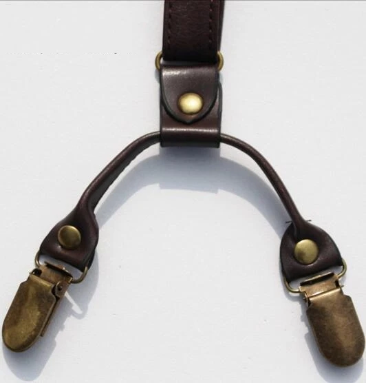 Британский ремень-слинг унисекс Y-образные кожаные модели без резинки |