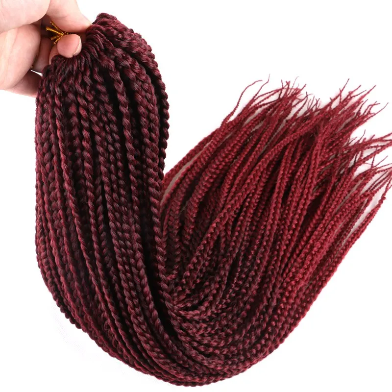 Desire for hair, 24 дюйма, 100 г, 22 пряди, Омбре, черный, фиолетовый, розовый, микро бокс, косички, вязанные крючком, косички, синтетические косички для наращивания волос