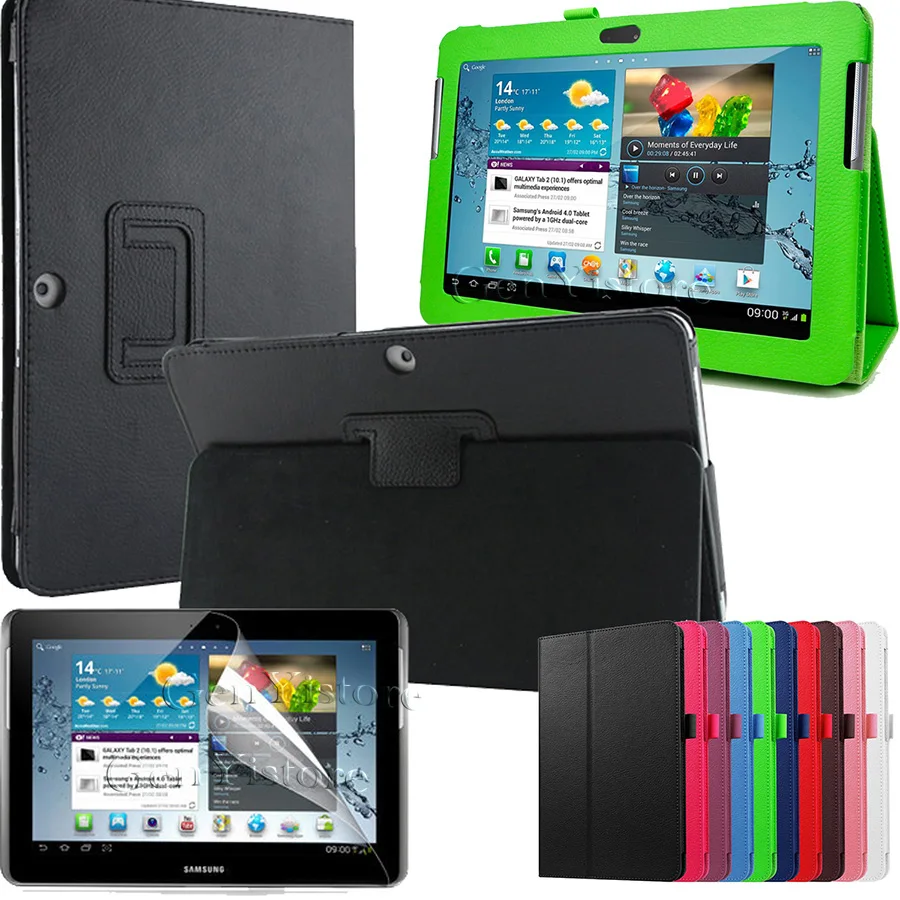 Чехол для Samsung Galaxy Tab 2 10 1 &quotP7500 P7510 планшет кожаный подставка чехол папка обложка +
