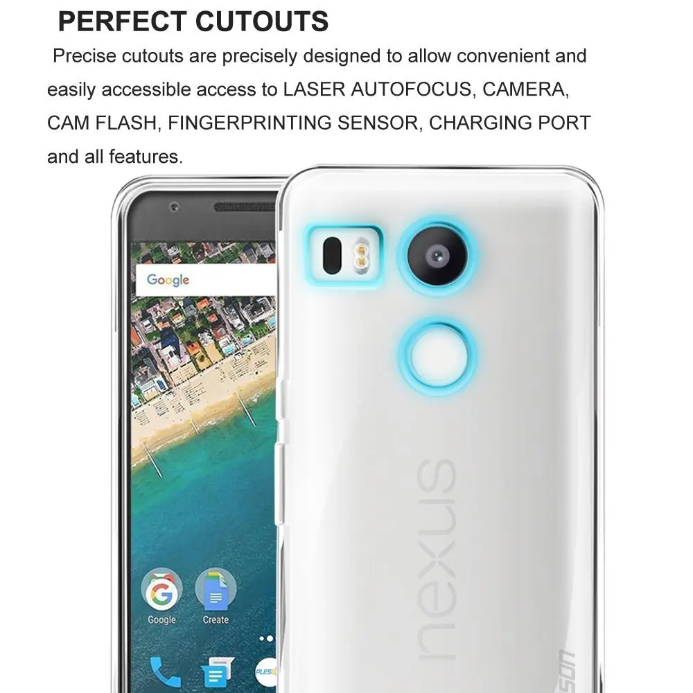 Для LG Google Nexus 5X Nexus8 Nexus5X Высококачественный тонкий защитный прозрачный чехол