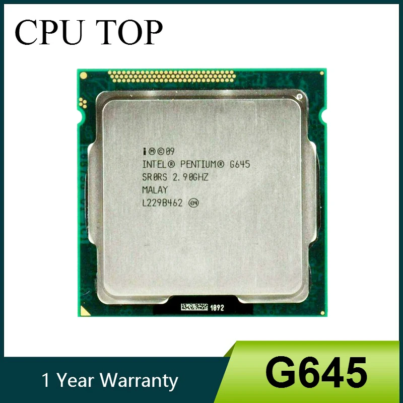 Двухъядерный процессор Intel Pentium G645 3 Мб Кэш 2 9 ГГц LGA 1155 TDP 65 Вт SR0RS настольный 100%|desktop
