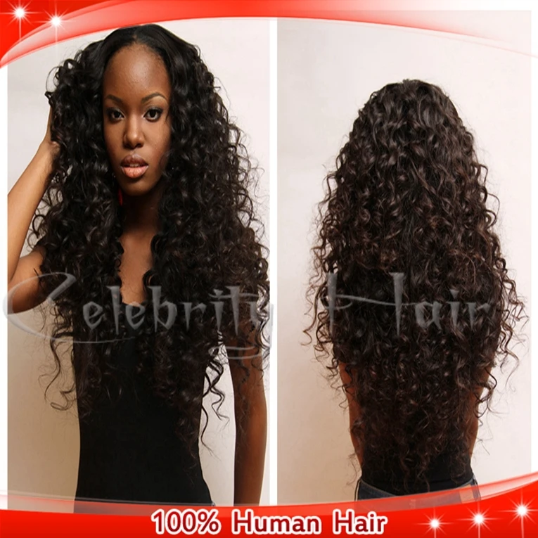 100% unprocessed virgin hair afro kinky curly front lace wig glueless natural hairline human wigs for afican american | Шиньоны и