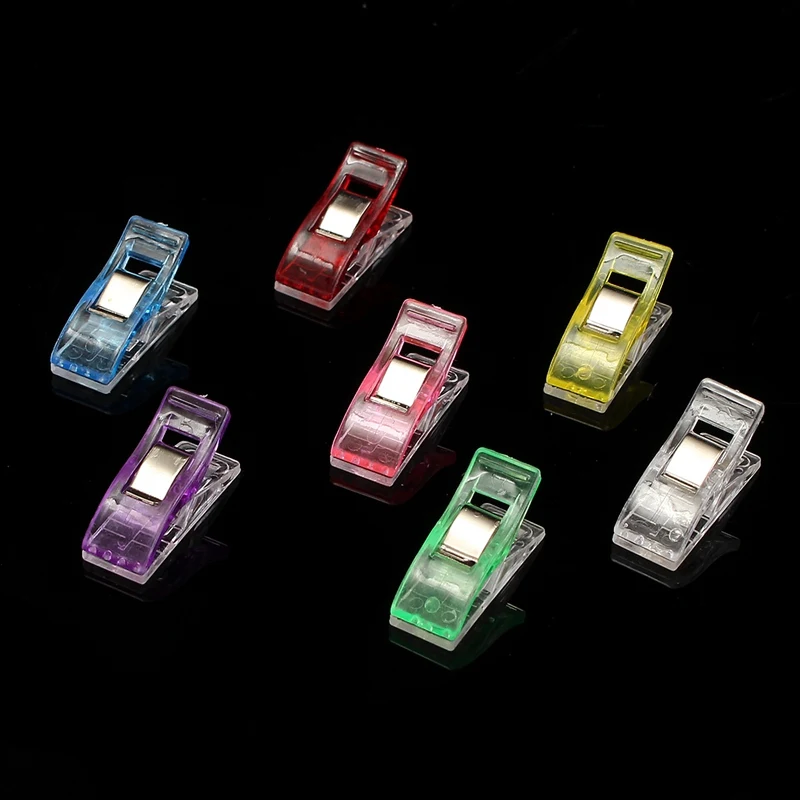 

50Pcs Colorful Multifunction Small Plastic Clip Axe Clips Sewing Binder Clip For Crafting Home Office Supplies Color Random
