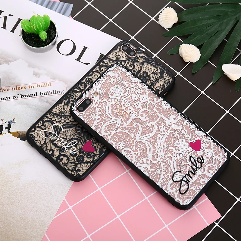 Lace Flower Hard TPU+PC Cases for IPhone XR Case Iphone XS MAX X 8 7 6 6S Plus 5 5S SE Lady Girl Cover Couple Models |