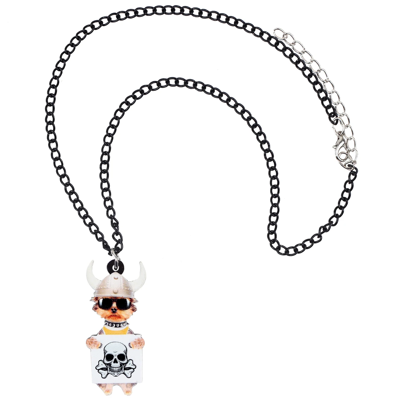 WEVENI акриловое ожерелье для Хэллоуина собака подвеска цепочка модные панк