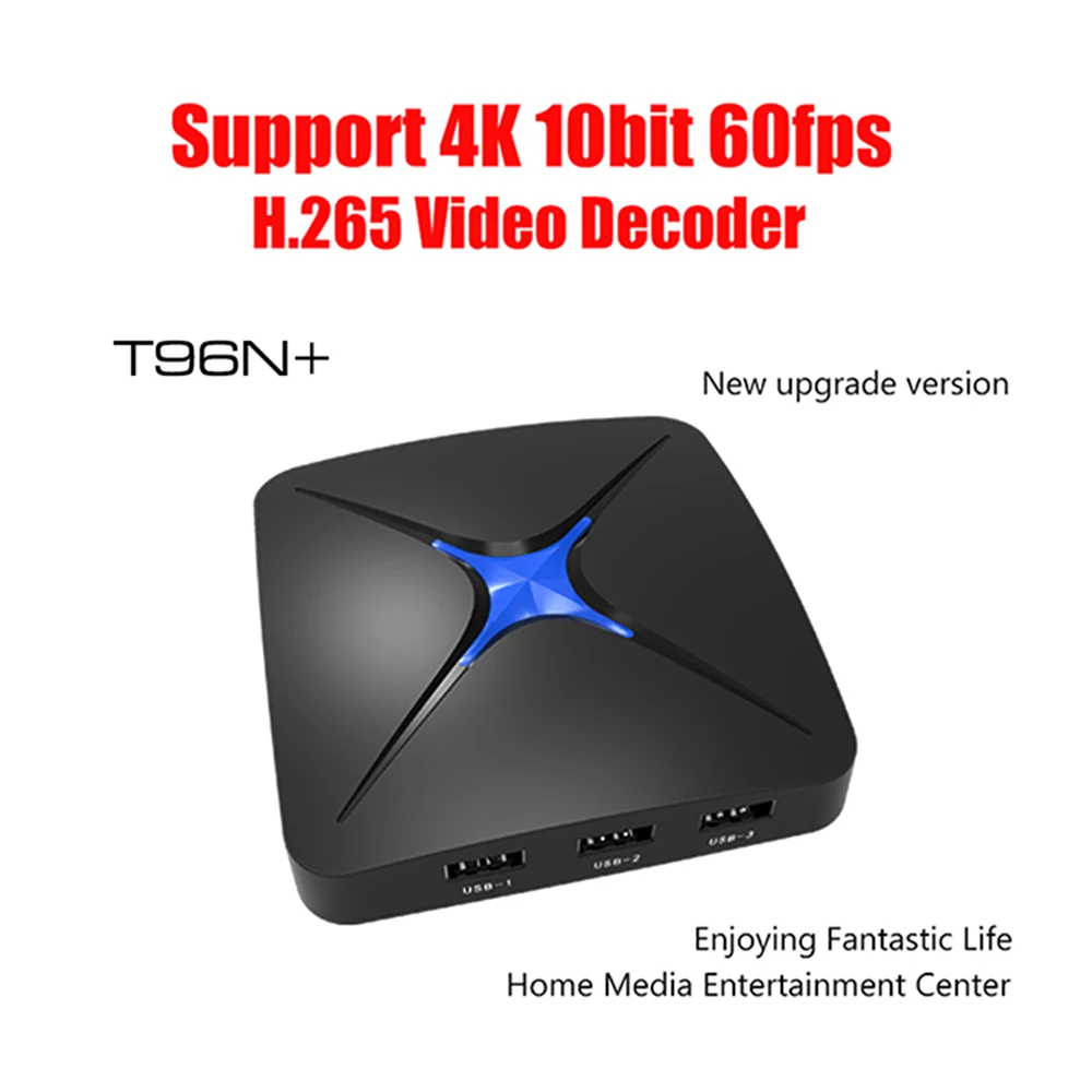 ТВ приставка T96N + Android 7 1 4GB32GB RK3328 Четырехъядерный 4K USB3.0 Miracast AirPlay двухдиапазонный