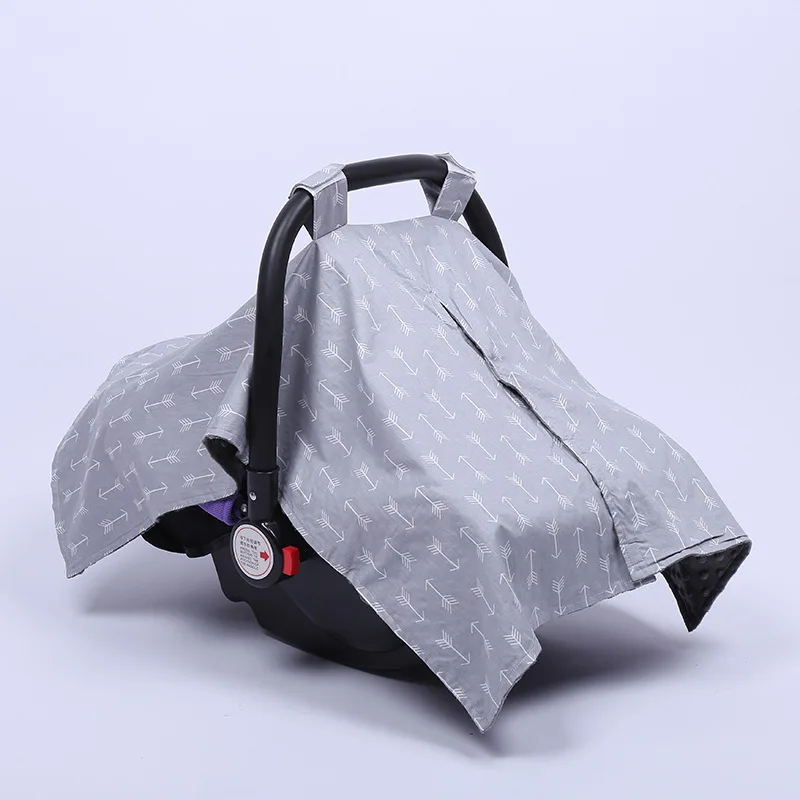 Одеяло для детского автокресла Пелёнка новорожденных 70 Х100 см синяя/серая стрела