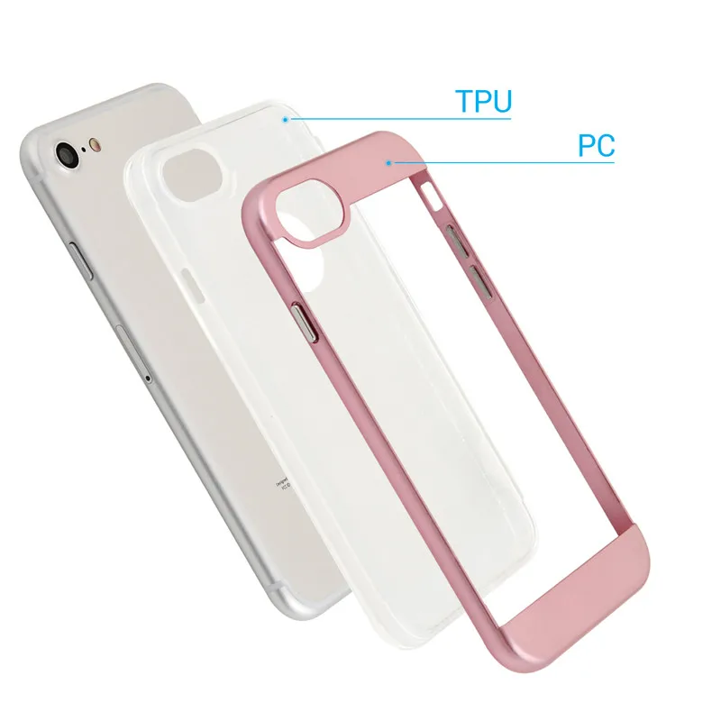 YOKIRIN для iPhone 8 7 Plus чехол телефона [сверхмощный] Прозрачный матовый Мягкий ТПУ +