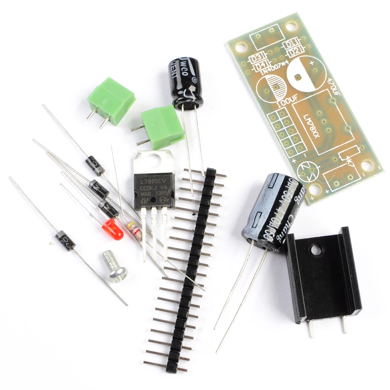 L7805 LM7805 DIY Kit Питание Регулятор модуль Шаг вниз 7 5 В 35 до понижающий